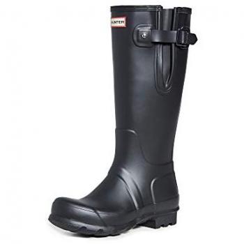 Hunter Original Tall Adjustable Black Wellington Boots - Men's Size UK 12 EU 47 US 13