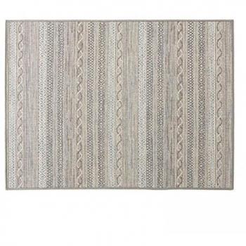 Alfombra rectangular de polipropileno 200x290 cm color gris Oviala