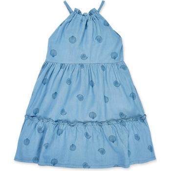 Tuc Tuc - Vestido de niña estampado con cuello fruncido Island Life