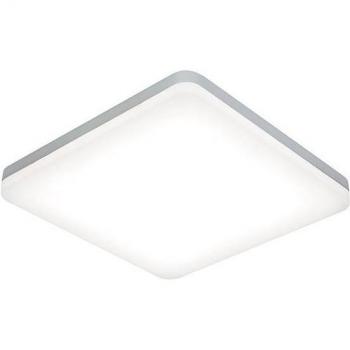 Plafón de baño Noble 1 luz Aleación de aluminio inyectado Opal, Lámpara de empotrar de baño con 1 luz led integrada ópalo, plateado IP44