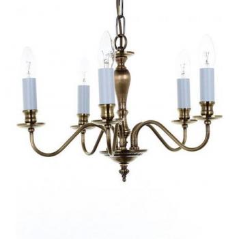 Araña sin pantalla Georgian Light bronce 5 bombillas 28cm, Impex Lighting - Impex Georgian Araña de 5 brazos de bronce claro