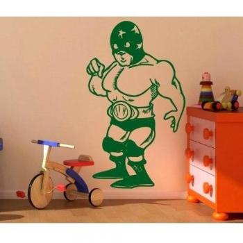 Superhéroe - niño/adolescente habitación - adhesivo de pared, Verde, Medium: 45cm x 75cm