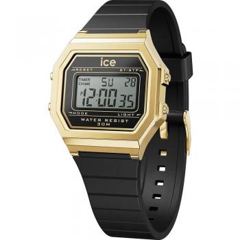 Ice-Watch Ice Digit Retro - Black Gold Womens 022064 Silicone - One Size