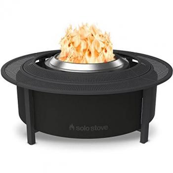 Solo Stove Yukon Fire Pit Table Surround - Stainless Steel, 20.5 in. H x 52.6 in. W x 52.6 in. D