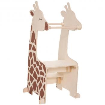 Torre de Observación Infantil Jirafa Beige de Madera y Pino Atmosphera