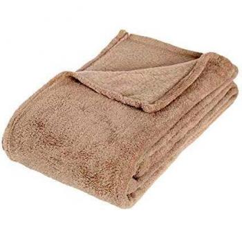 Manta de microfibra beige 125 x 150 cm - Plaid suave y acogedor