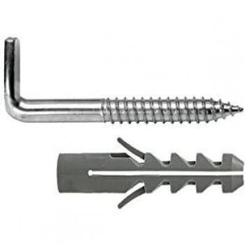 Kit Sanitario Alcayata Con Taco Expansión Ø 12 x 60 mm. Fijación Calentadores/Termos De Agua
