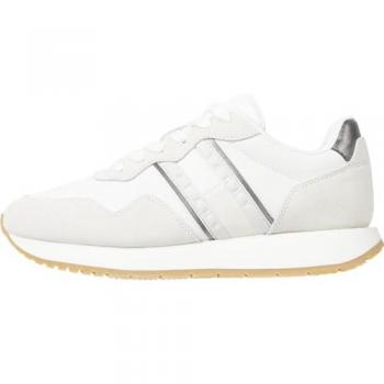 Zapatillas Tommy Jeans Eva Runner Metallic Blanco Gris Mujer Talla 36