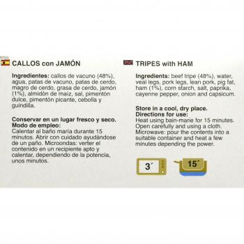 La cocina de Mamina Sara Callos con Jamón - 380 gr