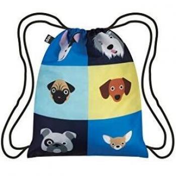 LOQI Artist Stephen Cheetham Dogs Backpack Mochila tipo casual, 44 cm, 10 liters, Multicolor