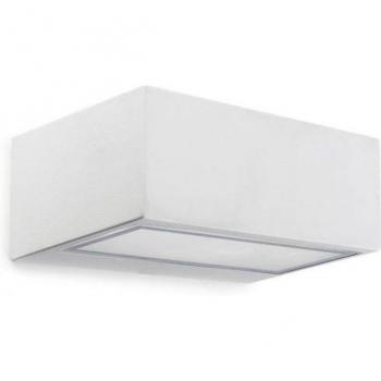 Foco de pared exterior LED Nemesis Aluminio inyectado Blanco 1 bombilla 7cm IP44