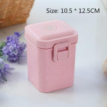 Caja de Almuerzo Bento 3 Capas Coloridas de Paja de Trigo para Microondas