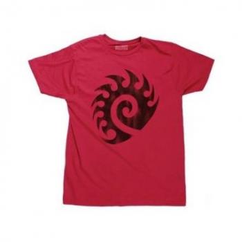 Camiseta Roja Starcraft II Zerg Vintage Logo Talla L