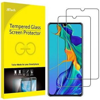 JETech Protector Pantalla Compatible Huawei P30, Cristal Vidrio Templado, 2 Unidades