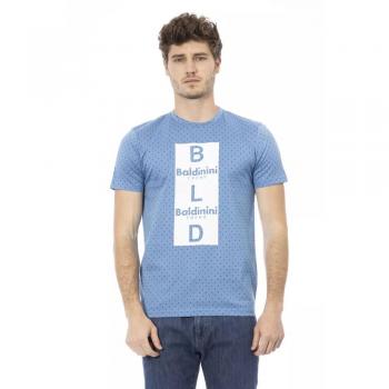 Baldinini Trend Light Blue Cotton T-Shirt - S