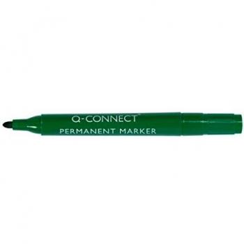 Rotulador Q-Connect Marcador Permanente Verde Punta Redonda 3 mm