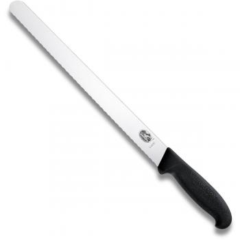 Cuchillo de cocina Victorinox 26 cm con mango de madera de rosa y hoja negra