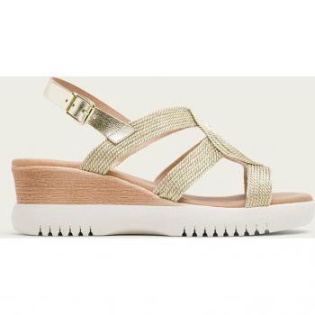 Sandalias de cuña doradas Elisa de Porronet