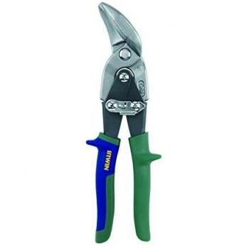 IRWIN 10504316N - Tijeras corta chapa corte curvado 20SR, curvas rectilíneas, en ángulo y a la derecha