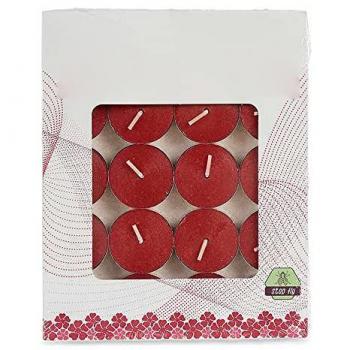 Ibergarden Set de Velas Tea Light Repelente de Insectos Geranio (20 pcs) - 15 x 1,5 x 19 cm, Metal y Cera, Recomendado para Moscas
