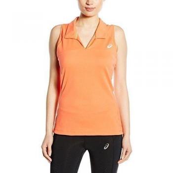 ASICS 121718 - Polo sin mangas para mujer, color rojo, talla L