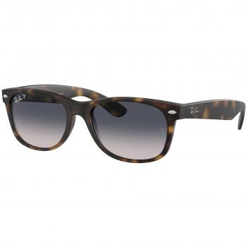 Ray-Ban RB2132F New Wayfarer Asian Fit Polarized Sunglasses 865/78 Tortoiseshell 55mm for Men