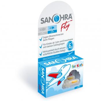 SANOHRA Fly para niños, tapones para los oídos con filtro patentado contra el dolor de oídos al volar.