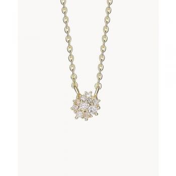 Collar Guadaloupe Round de Apodemia - Elegante collar con colgante de esferas en pedrería blanca