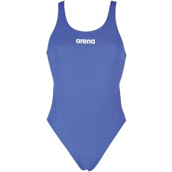 ARENA W High Bañador Deportivo Mujer Solid Swim Tech Alto, Royal-White, 42