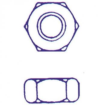 Tuerca Hexagonal DIN 934 Cincada Métrica M-10 - Caja de 300 Unidades