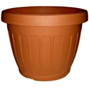 Vaso Terra 20 cm - Plástico Terracota, Ideal para Jardín y Decoración