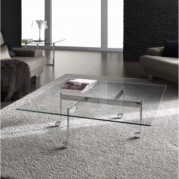 Dfierro Amon-01 - Mesas de centro con ruedas, 120 x 70 x 35 cm, color cromado brillante