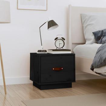 Mesita de noche de madera maciza de pino, dimensiones 40x34x35 cm, disponible en colores natural, blanco y gris, ideal para habitación, dormitorio, salón o estudio, también se puede utilizar como mesa auxiliar