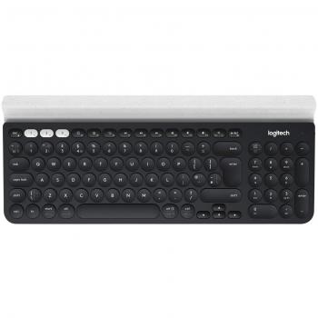 Logitech K780 RF Wireless + Bluetooth QWERTY Pan Nordic Gris, Color Blanco Teclado – Teclados