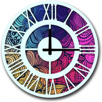 Reloj Decorativo Wellhome MDF Estilo Fansía Multicolor 100% MDF 5mm