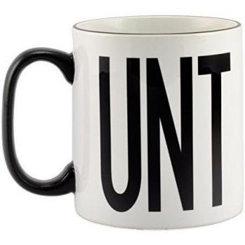 Rude mug Black Rim Handle Mug with Slogan I'M A on the other side by Personalised Printing