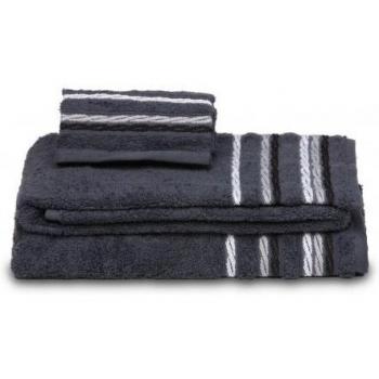 Burrito Blanco - Juego de toallas 98 en medidas 30x50, 50x100 y 70x140 cm, color gris