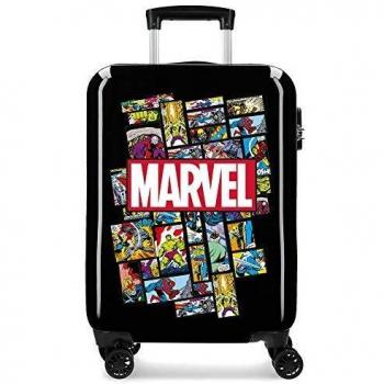 Marvel Los Vengadores Comic, Maleta De Cabina Rígida Niños, Negro, 38 X 55 X 20 Cm