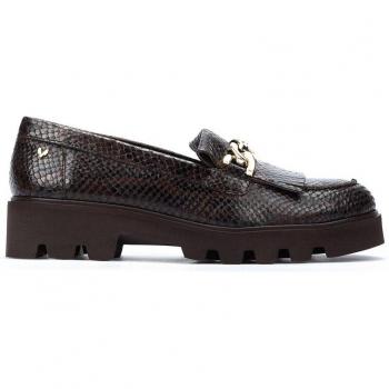 Mocasines de mujer de piel en color marrón oscuro