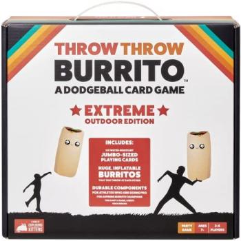 Exploding Kittens Extreme Outdoor Throw Burrito Jumbo Dodgeball Card Game for 2-6 Players, Ages 7+, 15 Minutes Play