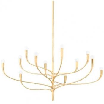 Hudson Valley Lighting Labra 12-Light Gold Chandelier, 2500K