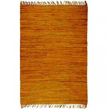vidaXL Alfombra Tejida a Mano Chindi Algodón Crema 120x170cm Decoración Hogar
