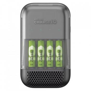 Cargador Ultra-Rápido GP Charge 10 S491 + 4 Baterías AA Recargables