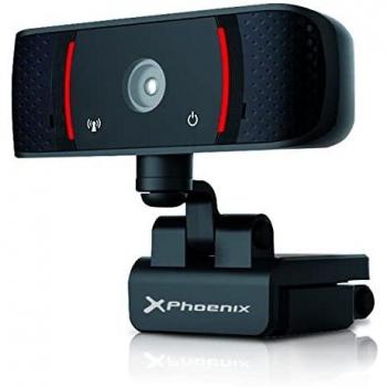 Phoenix Technologies - Camara Web USB GOVISION Full HD, 1920X1080, 30FPS, Enfoque Automatico, Rotativa 360º, con Microfono, Base Lista para Tripode