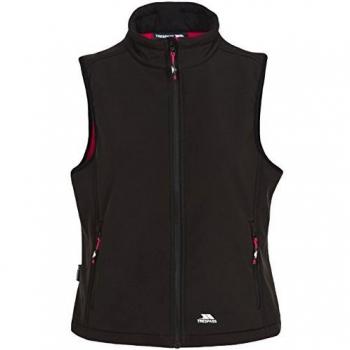 Trespass Mujeres de la Norma Resistente al Viento Chaleco Softshell para Mujer Adultos para Caminar/Senderismo/Trekking/Camping/al Aire Libre, Mujer, Color Negro, tamaño Medium