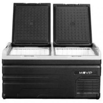 Muvip Nevera Portatil con Compresor LG 107 Litros Doble Zona - Doble Puerta - Compresor Silencioso - Color Negro