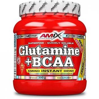 Amix Glutamine + BCAA Piña 300g - Suplemento para Recuperación Muscular y Prevención de Catabolismo