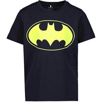 NAME IT Nkmbatman Kristoffer SS Top Wab Camiseta, Dark Sapphire, 122-128 para Niños