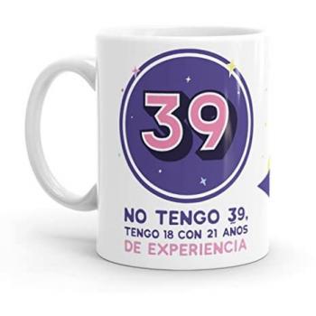 Taza 39 Cumpleaños Puterful - Taza original para café - Resistente al microondas y lavavajillas