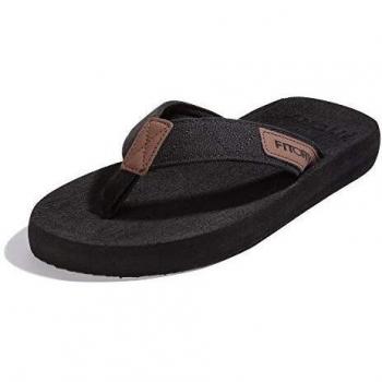 FITORY Chanclas de Hombre para la Playa Sandalias Comodo de Verano para Interior o Exterior Negro Talla 42 EU